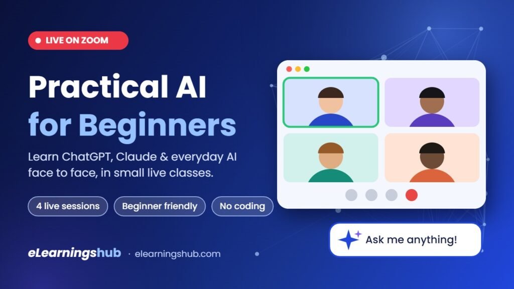 Practical AI for Beginners - live Zoom course on eLearningsHub